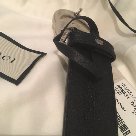 GUCCI LEATHER LOGO-BUCKLE BELT *AUTHENTIC / BRAND NEW main image 9
